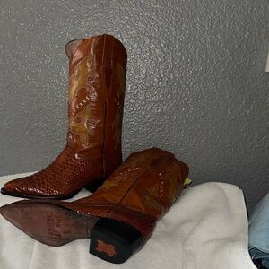 Brown Leather Cowboy Boots